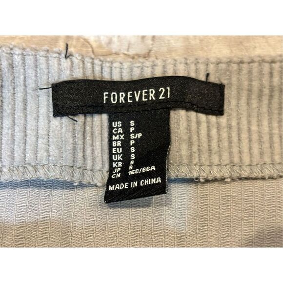 Forever 21 gray corduroy mini skirt size S - Picture 7 of 8